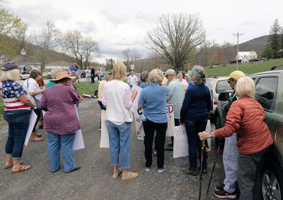 Bath County Democrats gather to protest