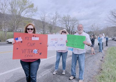Group with protest signs