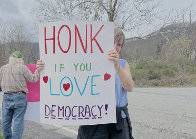 Honk Protest sign