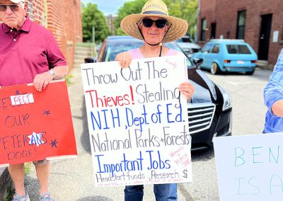 Throw out Thieves protest sign